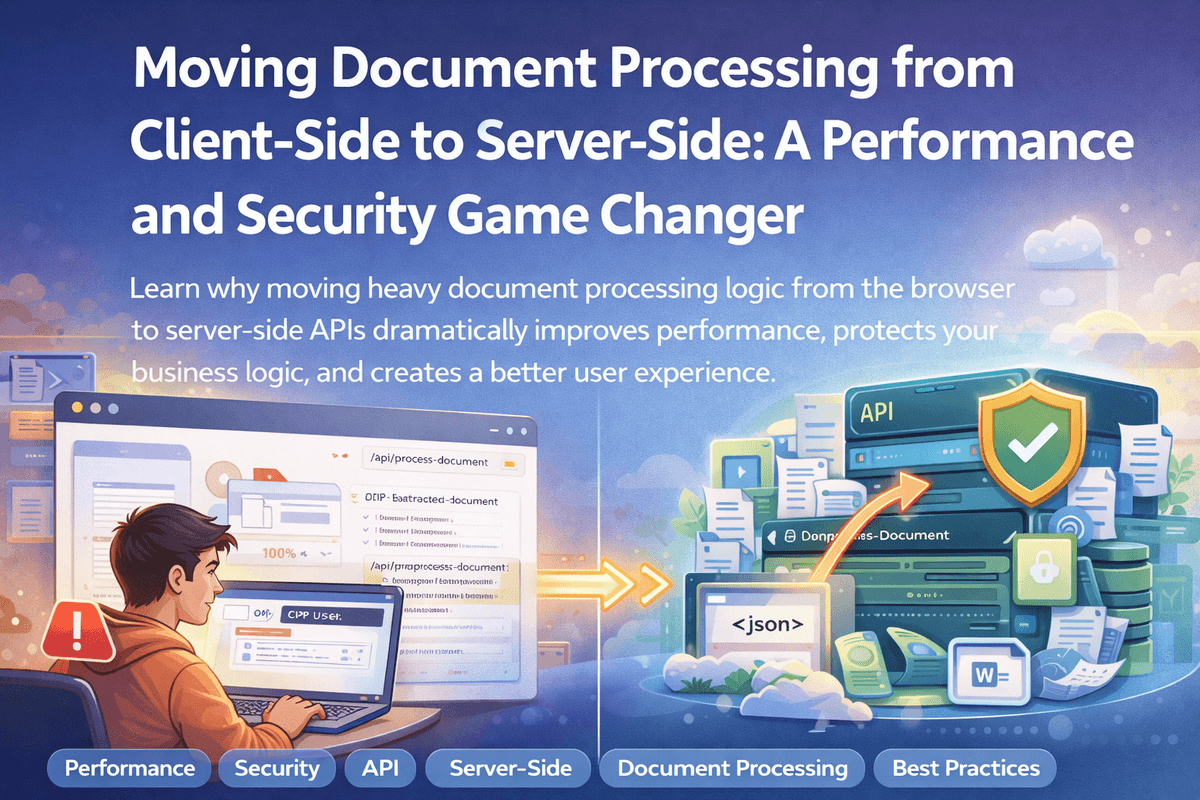 Moving Document Processing from Client-Side to Server-Side: A Performance and Security Game Changer