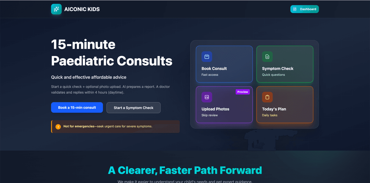 Aiconic Kids: AI-Powered Pediatric Healthcare Platform