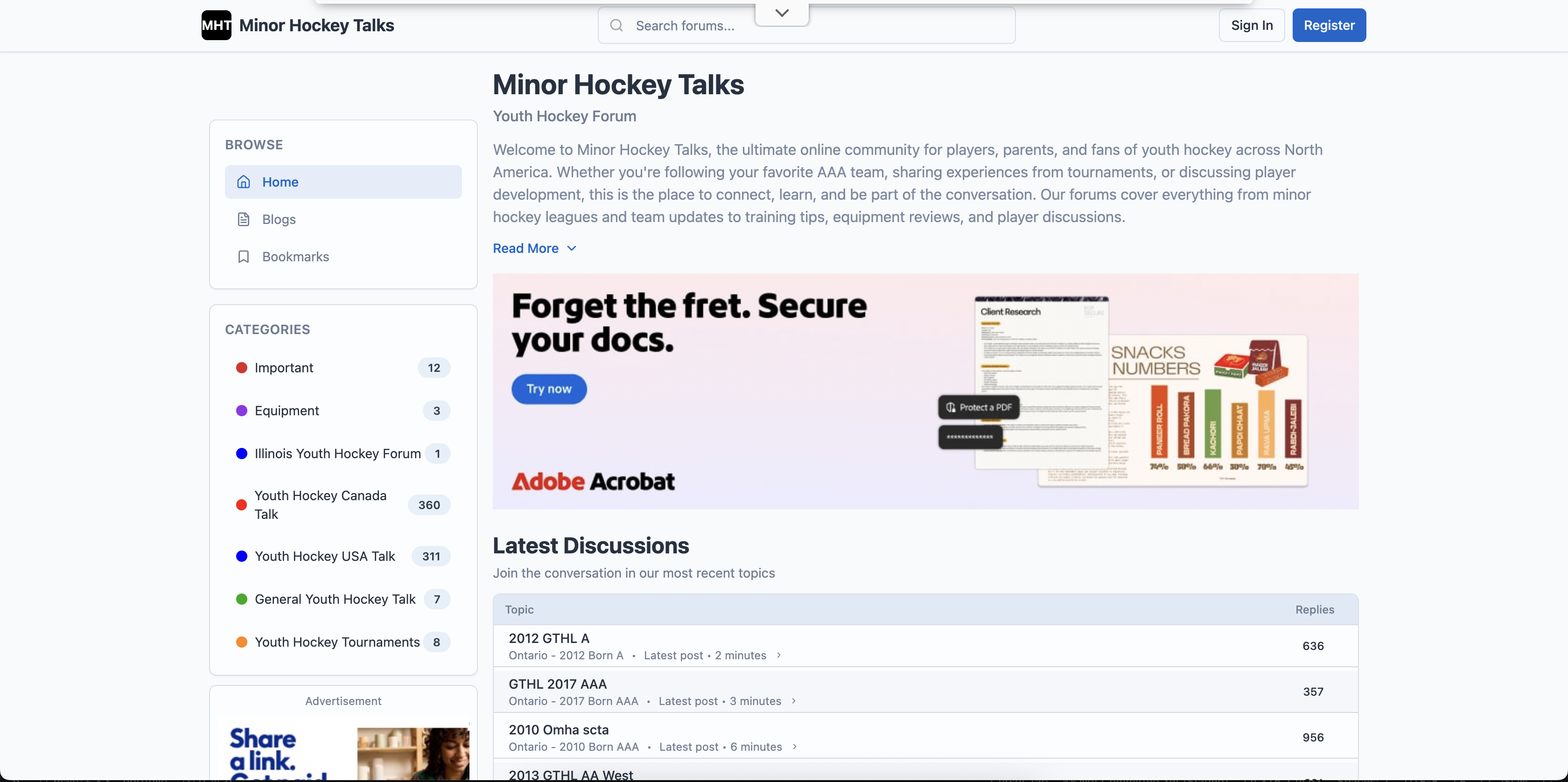 Minor Hockey Talks: Youth Hockey Forum Platform